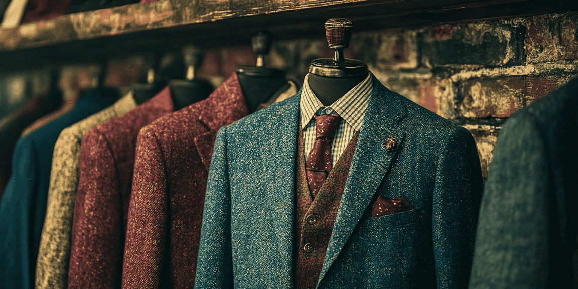 suits hanged in a closet